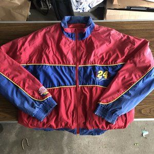 VINTAGE NASCAR # 24 JEFF GORDON FULL-ZIP COAT XL